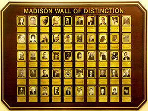 The Wall of Distinction at James Madison High School